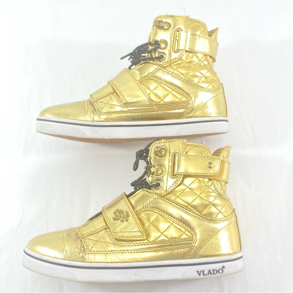 VLADO Atlas Fashion Sneakers IG-1500W-1901 High Top Metallic Gold Women’s Sz:7